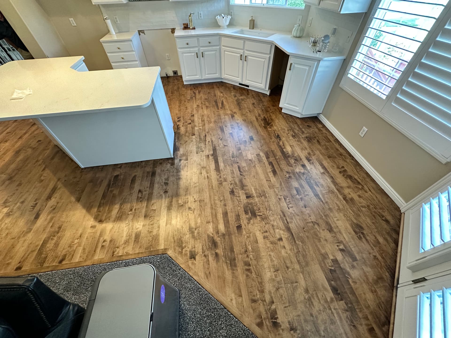 Gallery photos for Maple Hardwood Floors Refinished to a Stunning Polished Finish: Image #2