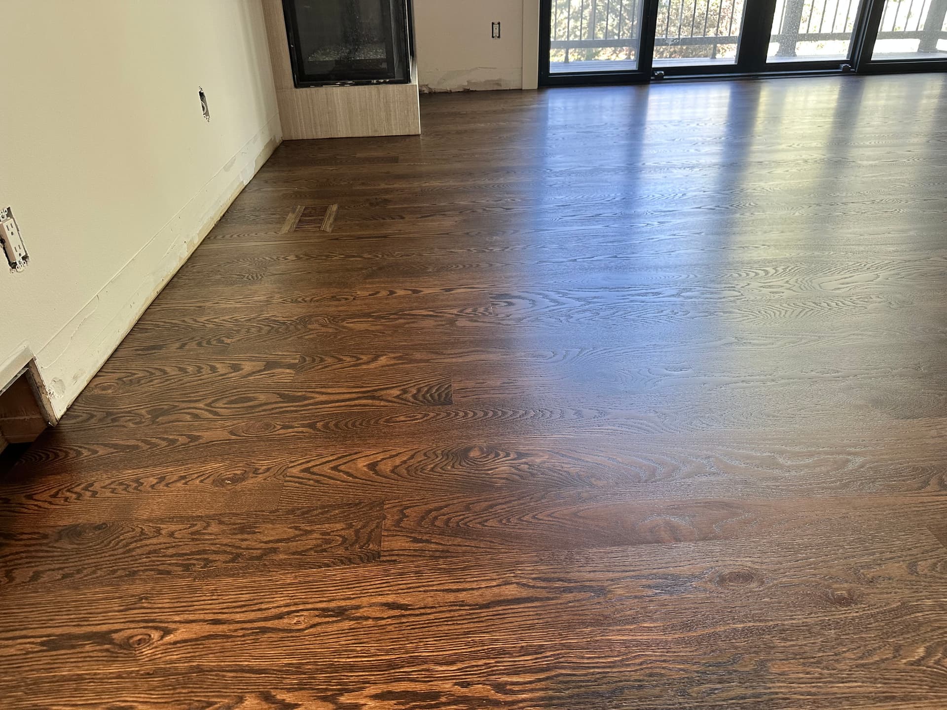 Dark Walnut Stain on Red Oak Hardwood Floors in Park City image