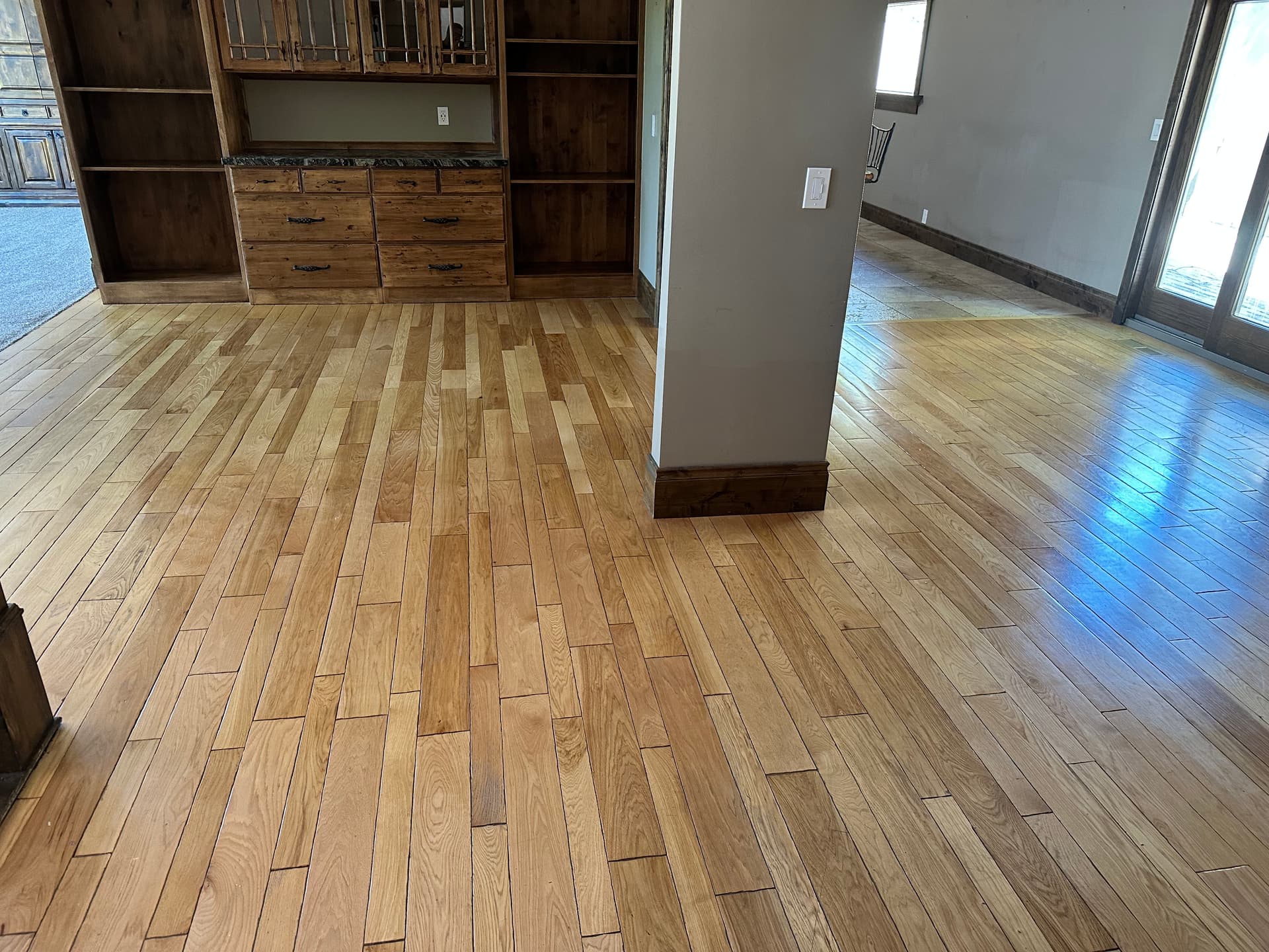 Gallery photos for Full Hickory Hardwood Restoration on Bevel-Edge Floors in Pepper Wood: Image #2
