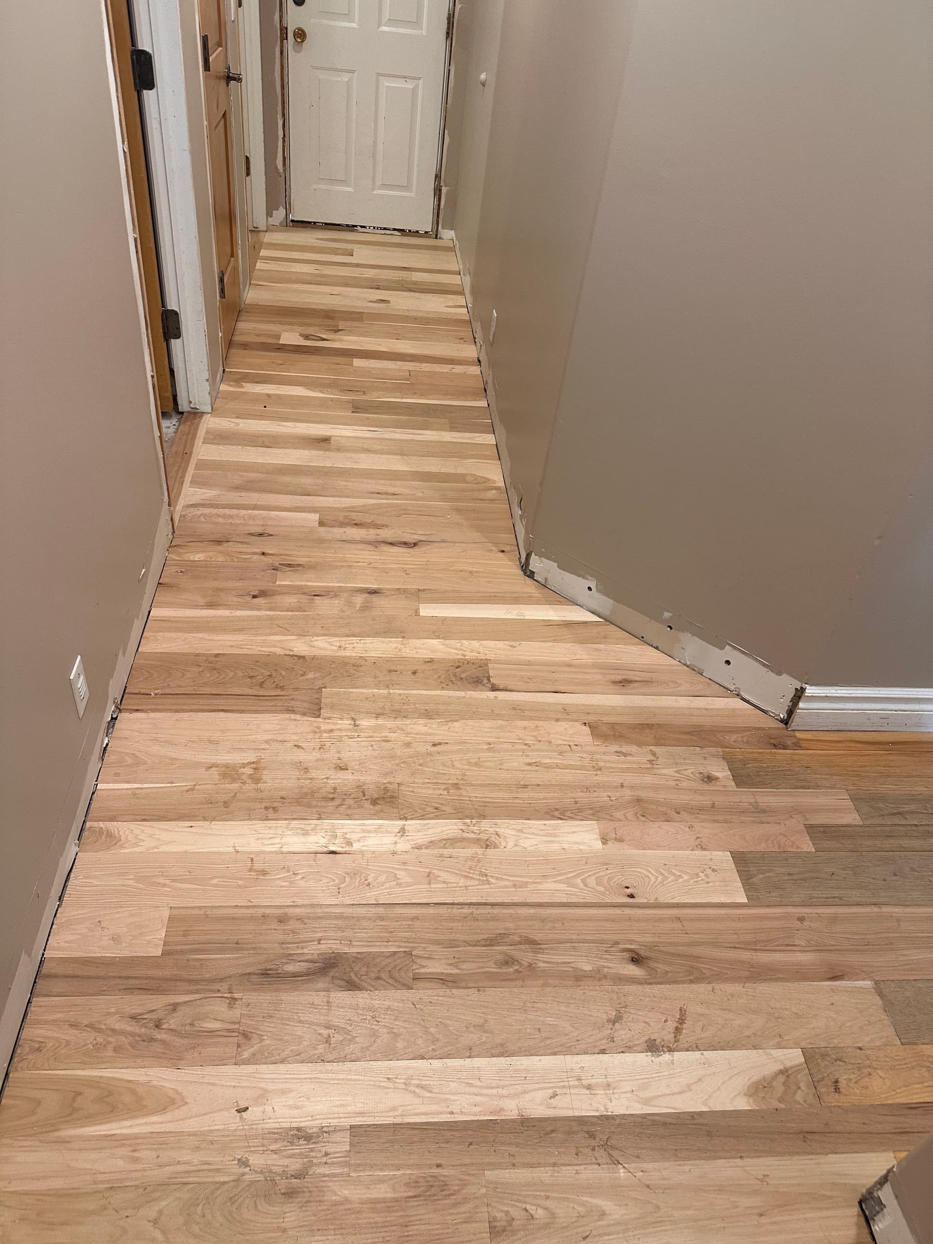 Gallery photos for Hickory Hardwood Hall Install in Riverton: Image #1