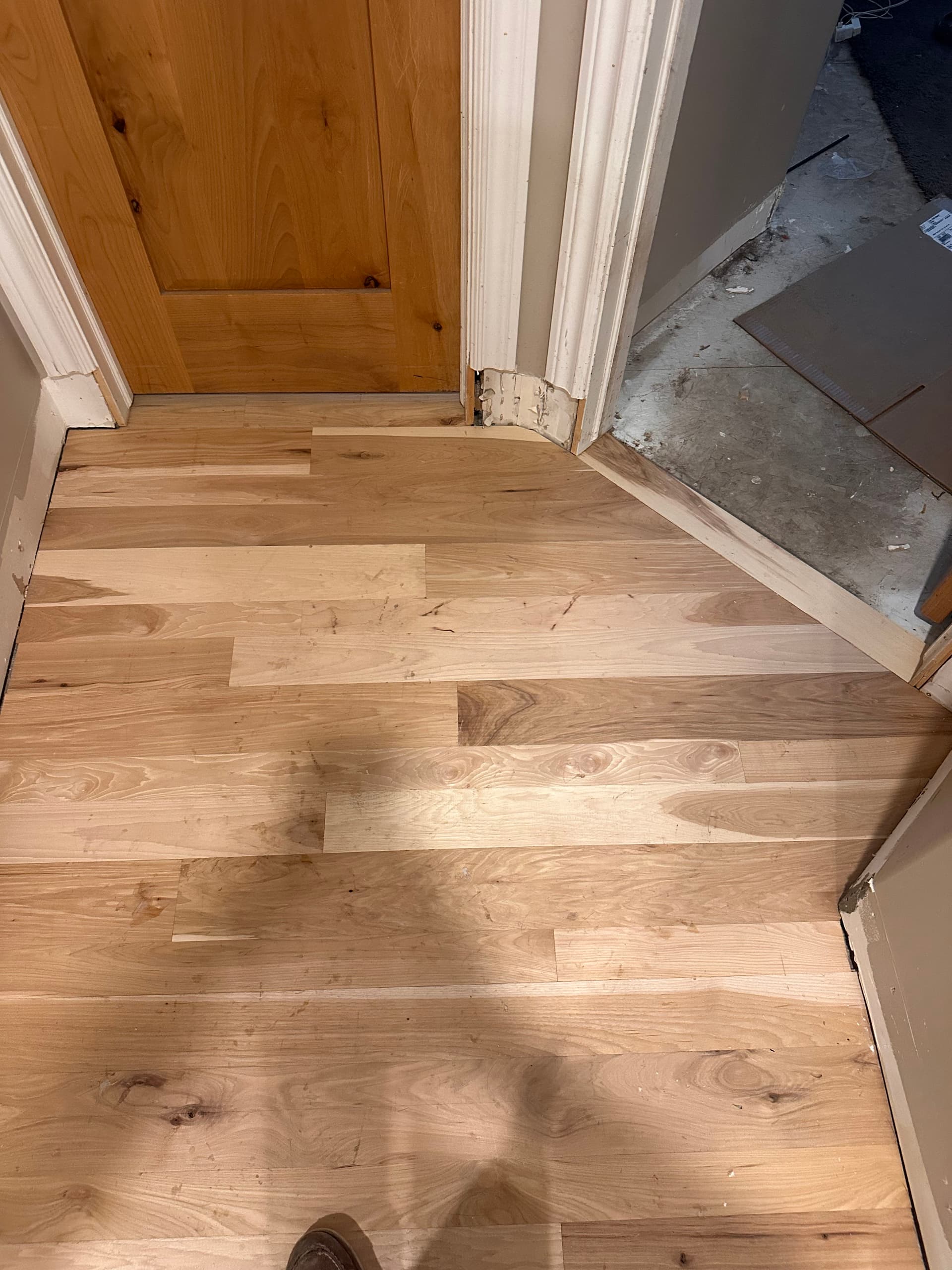 Gallery photos for Hickory Hardwood Hall Install in Riverton: Image #2