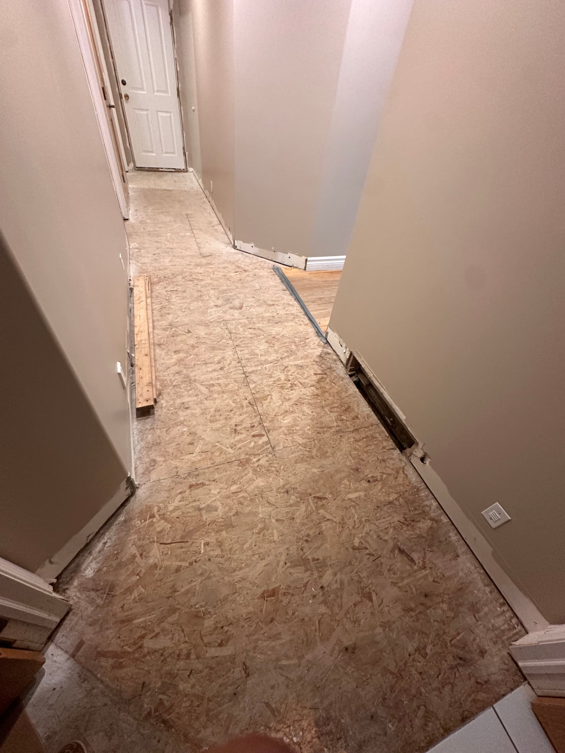 Hickory Hardwood Hall Install in Riverton