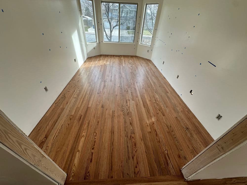 Red Oak Hardwood Floors with Nutmeg Stain in Salt Lake City