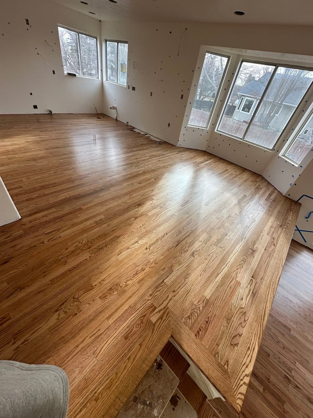 Red Oak Hardwood Floors with Nutmeg Stain in Salt Lake City