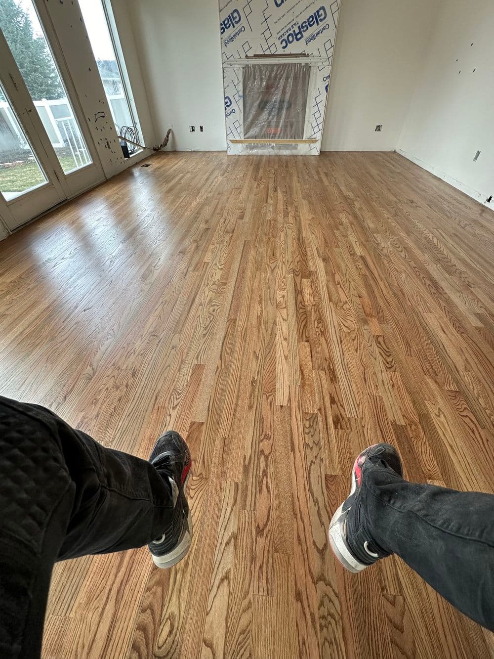 Red Oak Hardwood Floors with Nutmeg Stain in Salt Lake City