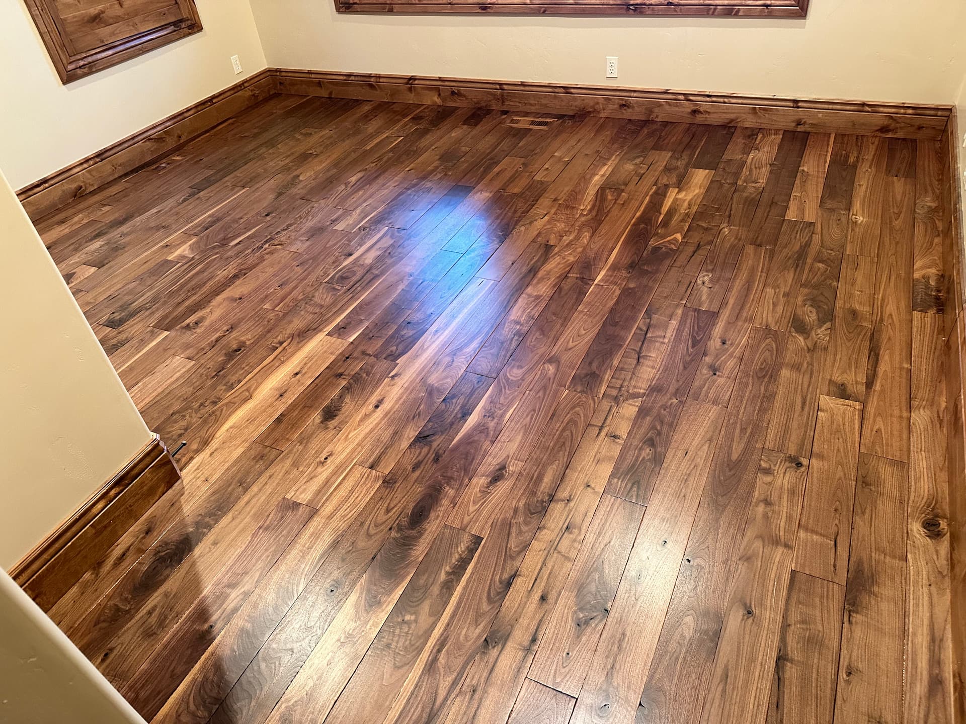Gallery photos for Character-Grade Walnut Floor Refinishing in Sandy UT: Image #2