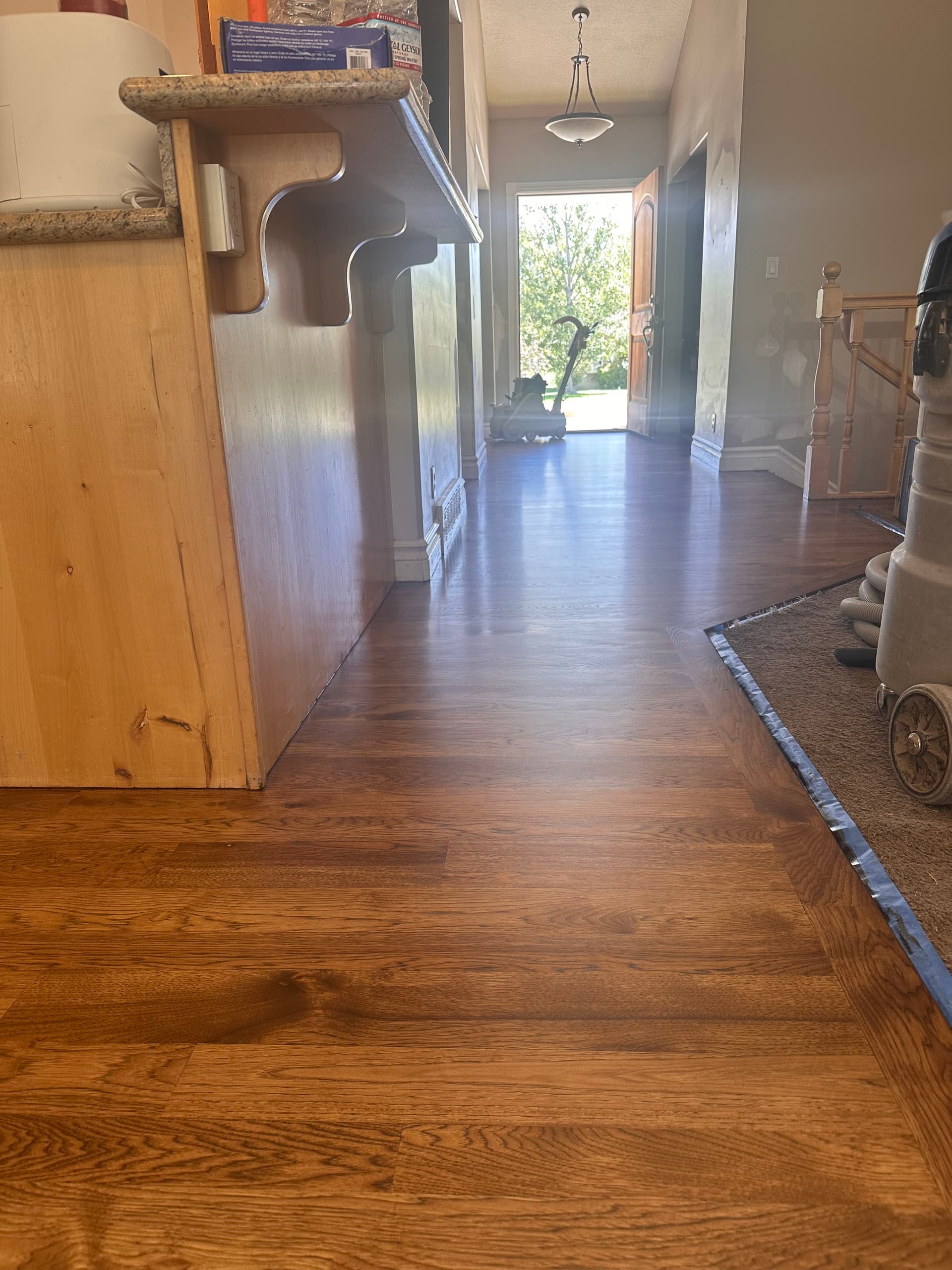Gallery photos for Hickory Hardwood Floors Refinished with Spice Brown Stain in Riverton: Image #3