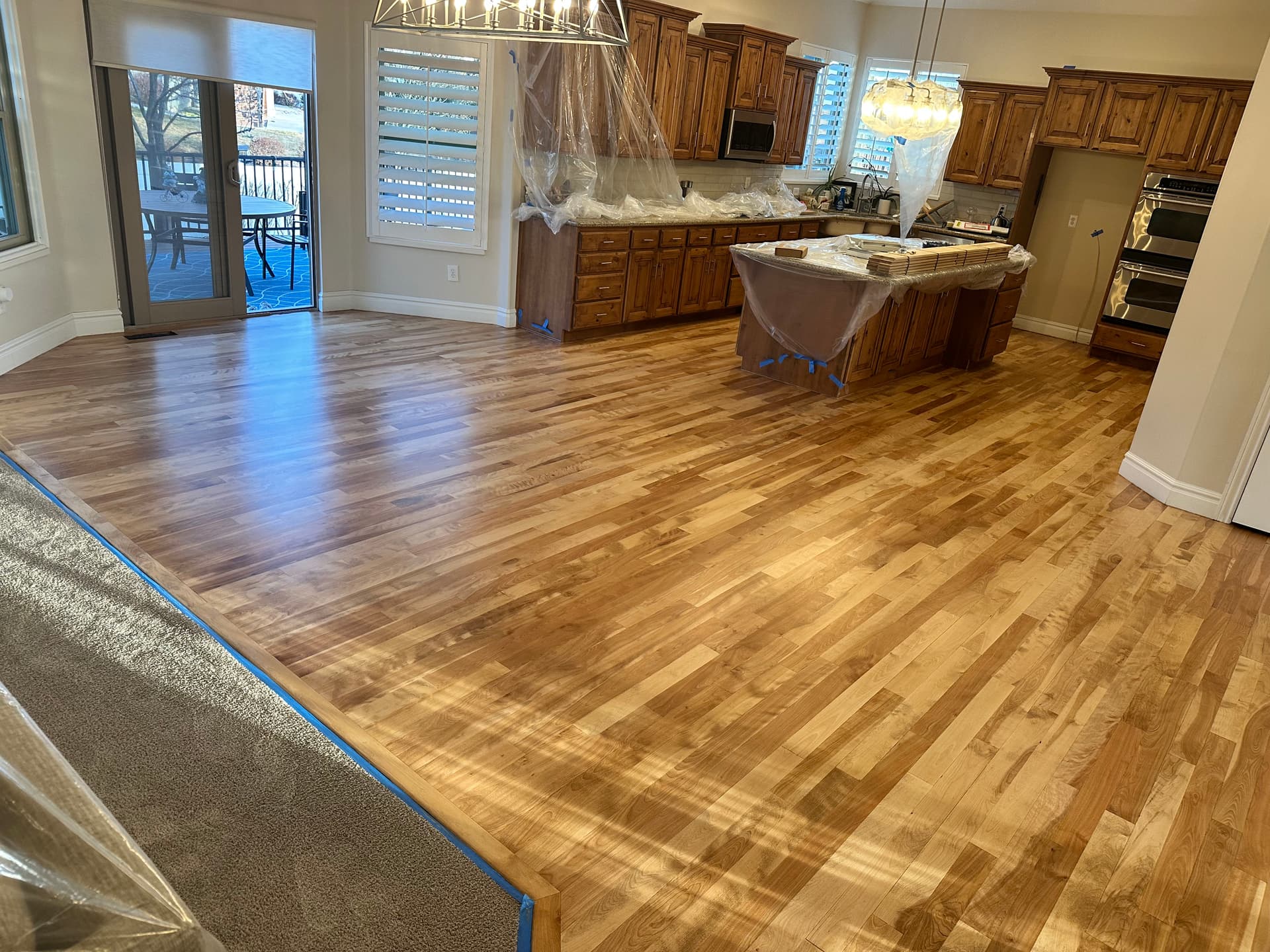 Gallery photos for Birch Hardwood Installation with Warm Neutral Stain in Lehi: Image #2