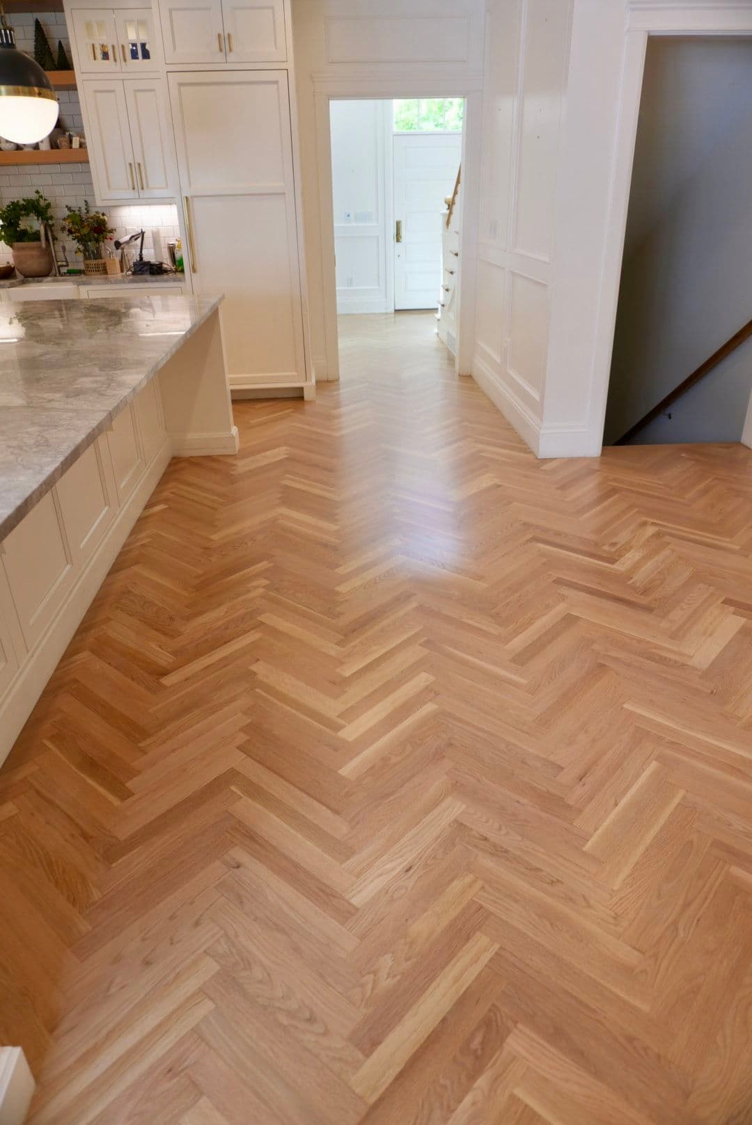 Gallery photos for White Oak Herringbone Hardwood Floors Spanning an Entire Home: Image #3