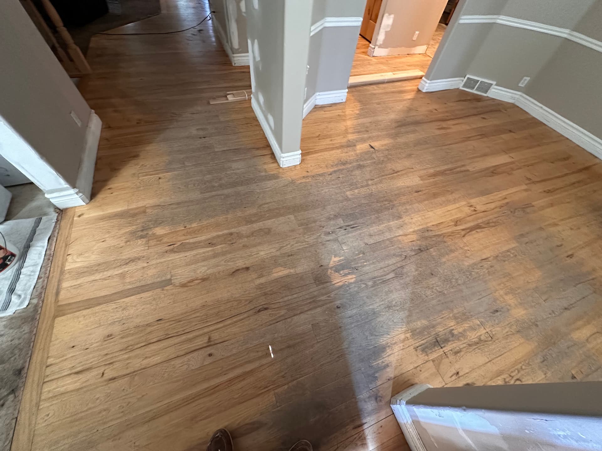 Gallery photos for Hickory Hardwood Floors Refinished with Spice Brown Stain in Riverton: Image #5