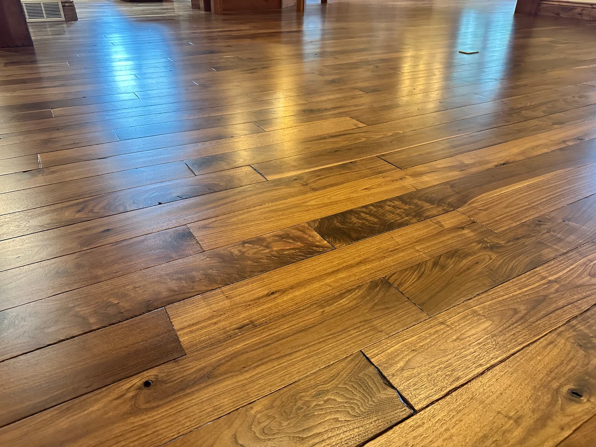 Gallery photos for Character-Grade Walnut Floor Refinishing in Sandy UT: Image #1