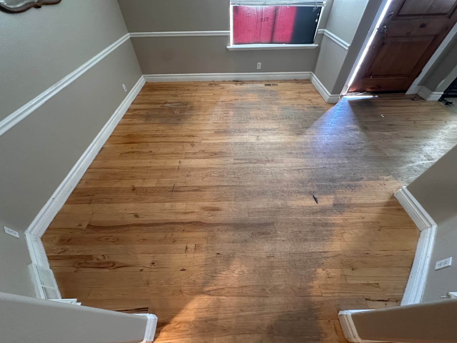 Gallery photos for Hickory Hardwood Floors Refinished with Spice Brown Stain in Riverton: Image #4
