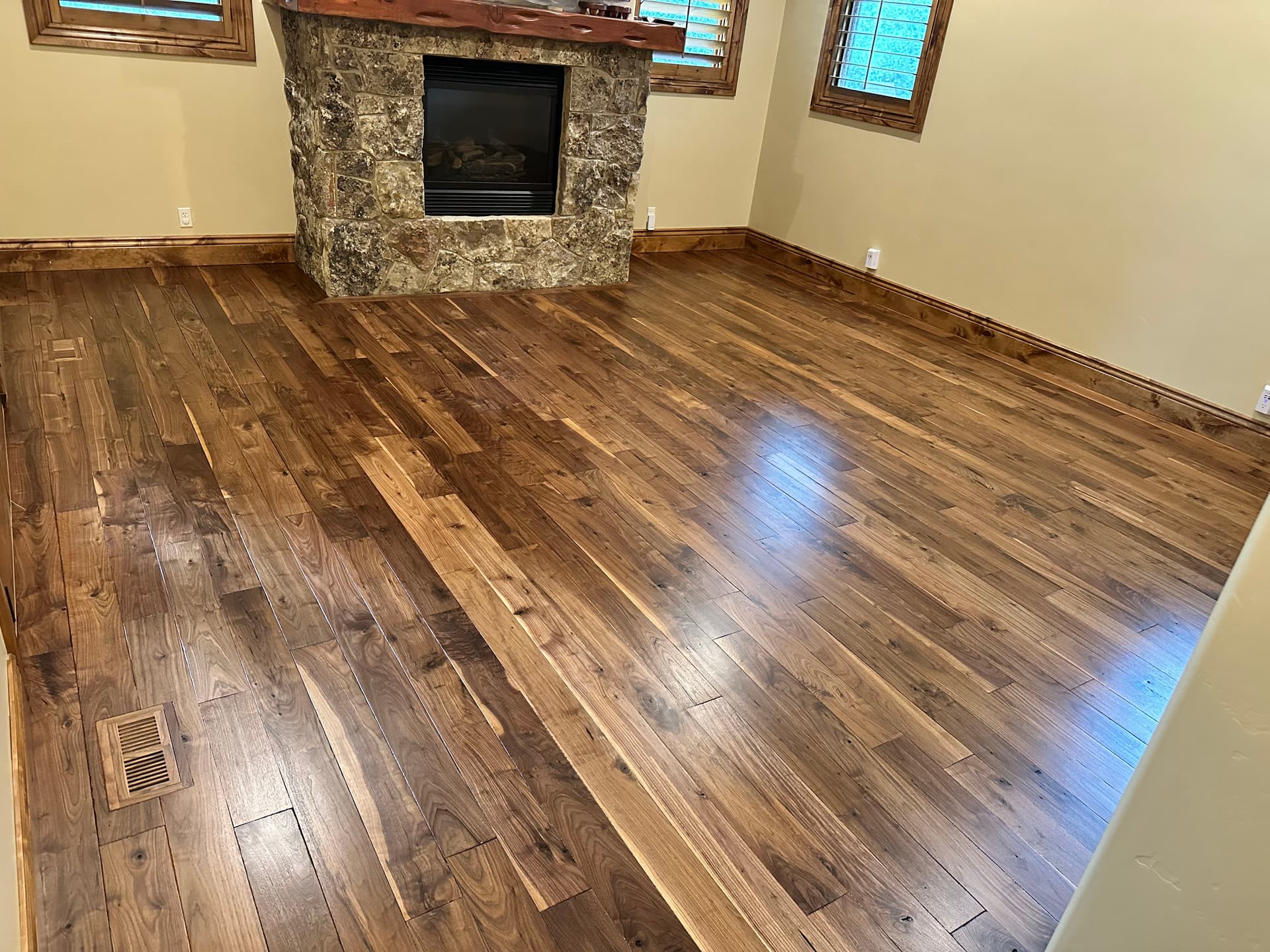 Gallery photos for Character-Grade Walnut Floor Refinishing in Sandy UT: Image #3